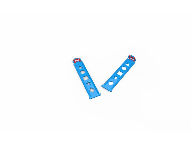 Robot foldabal ruler with bookmark