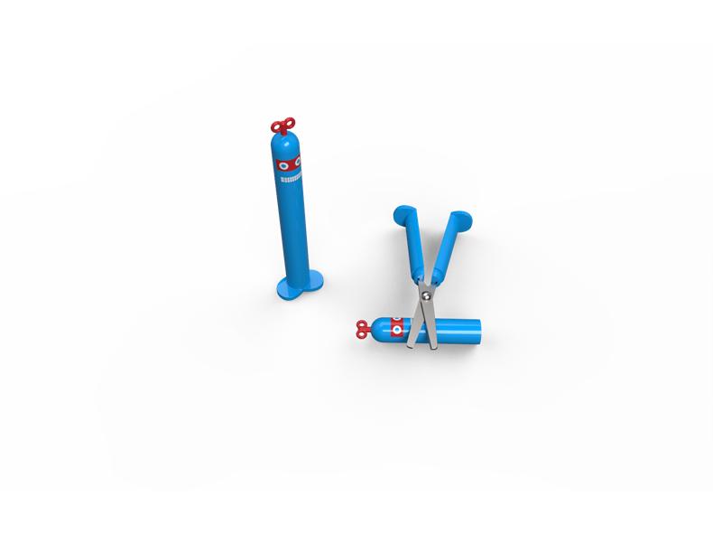Robot close scissor