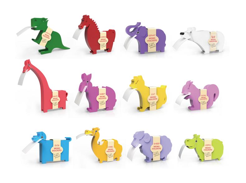 Abstract Animal memo holder
